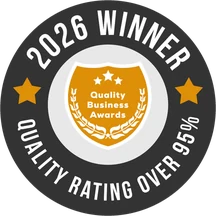 Quality Business Awards 2026 Winner, quality rating over 95 percent