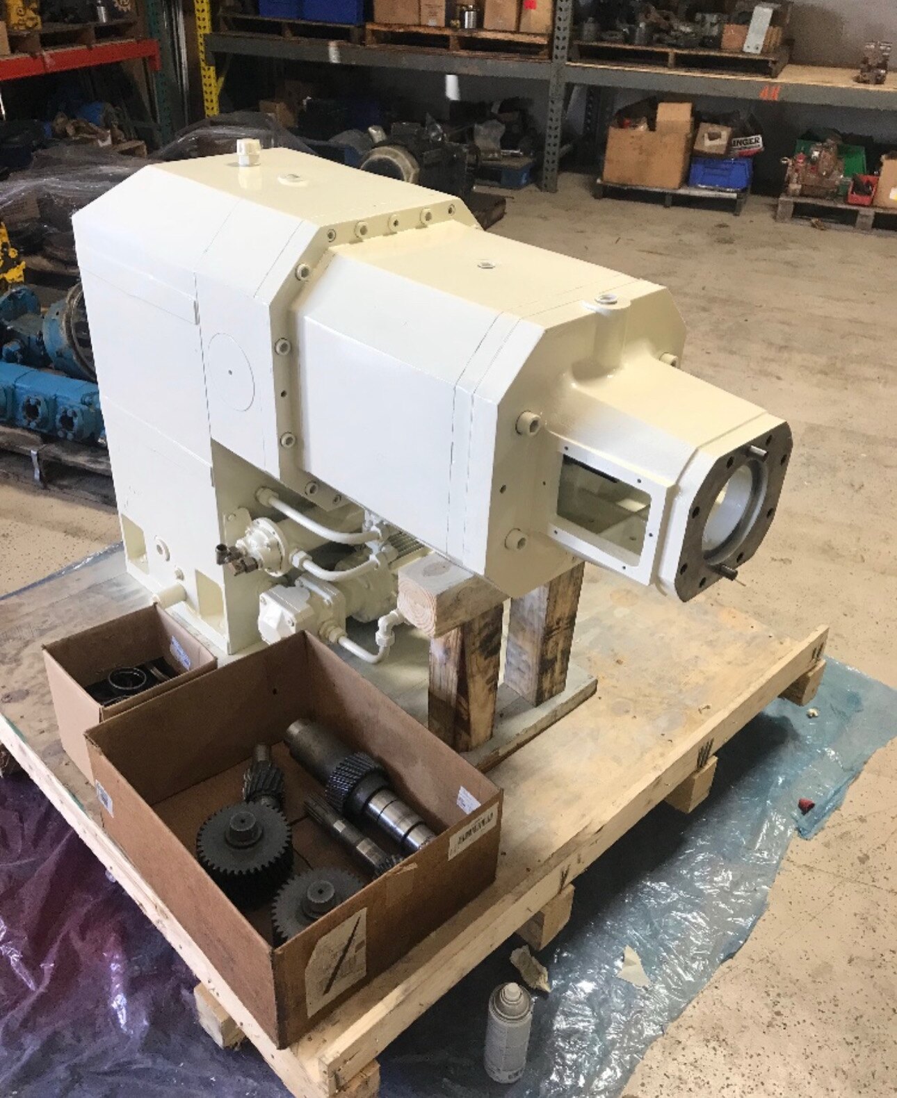 Reconditioned gear and shaft work in the Solution Gear Houston shop