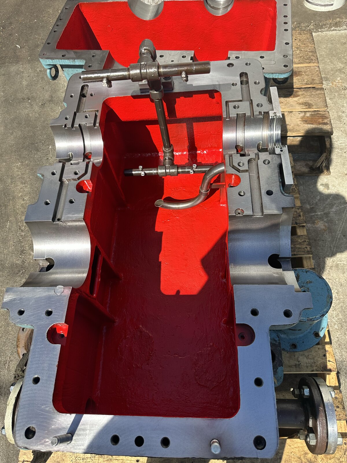 Rebuilt industrial drive components ready for shipment