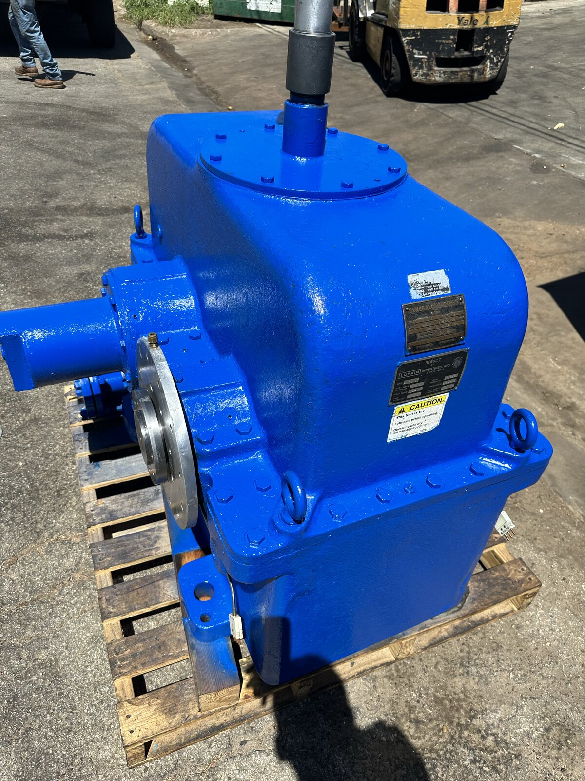 A rebuilt gearbox on the bench in the Solution Gear shop