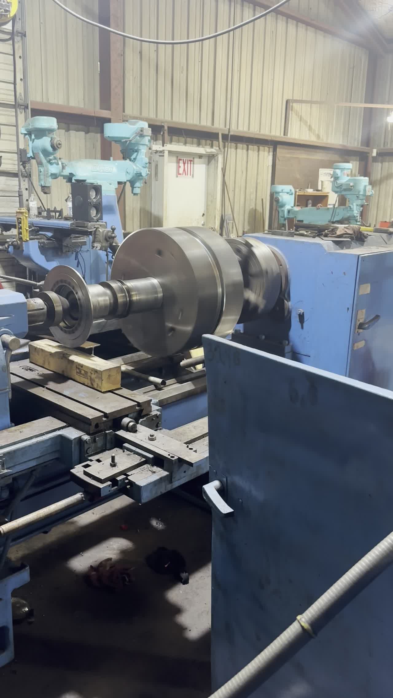 Gear cutting in progress on a machine in the Solution Gear Houston shop